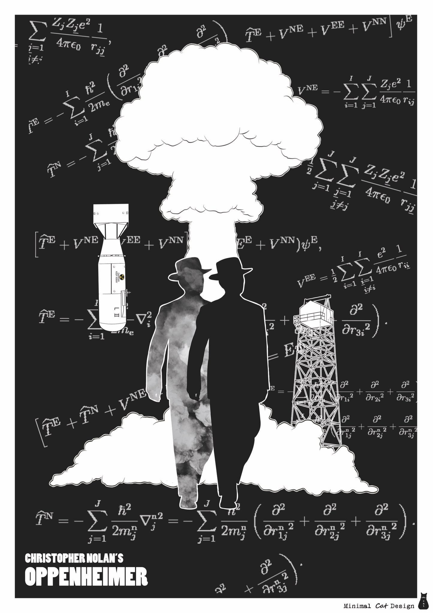 Póster Digital – Oppenheimer de Minimalcatdesign