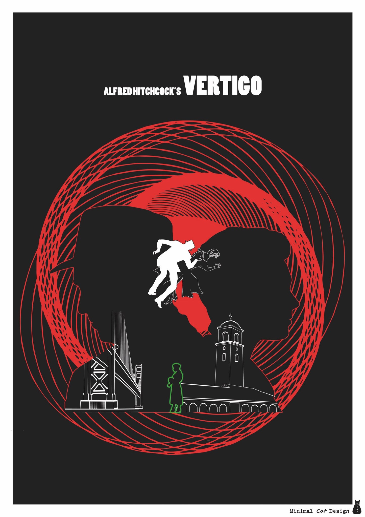 Póster Digital – Vertigo de Minimalcatdesign