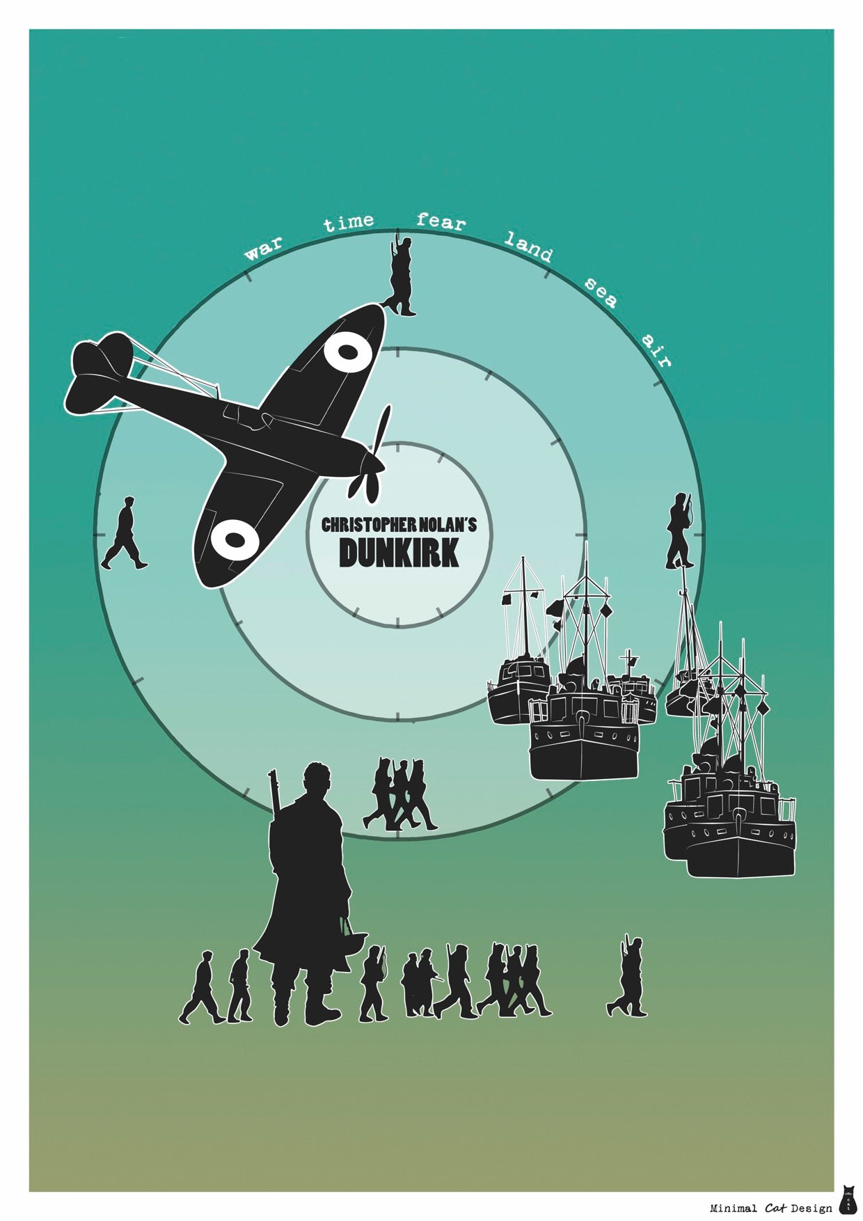 Póster Digital – Dunkirk de Minimalcatdesign