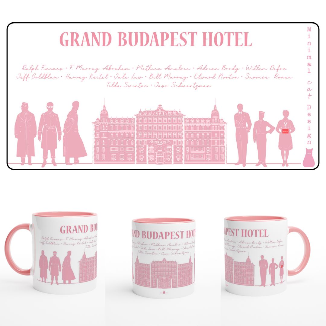 Grand Budapest Hotel – Taza Artística | minimalcatdesign