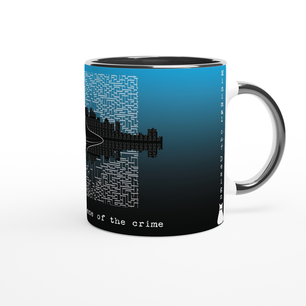 Inception – Taza Artística Blue Edition vista derecha | minimalcatdesign