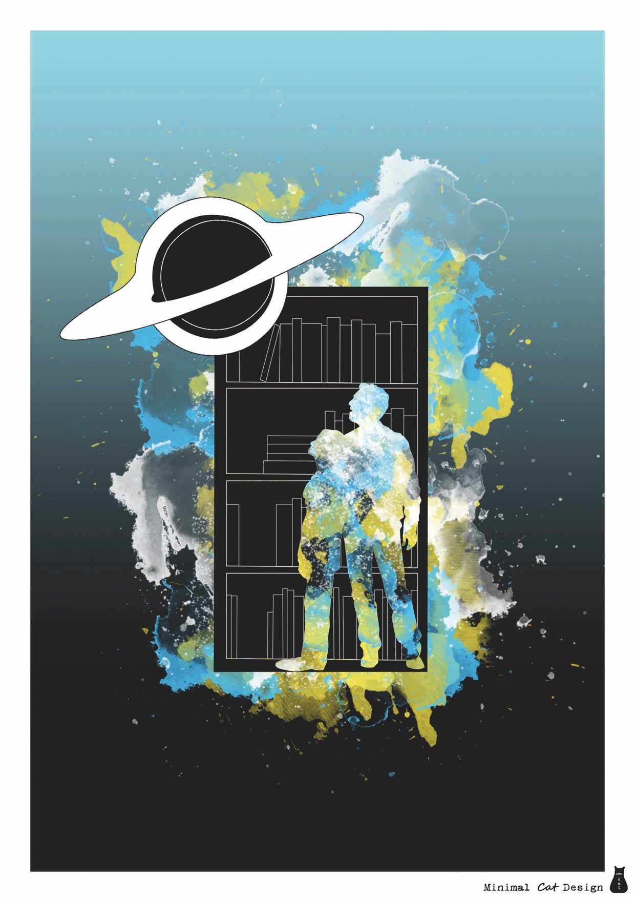 Póster Digital – Interstellar de Minimalcatdesign