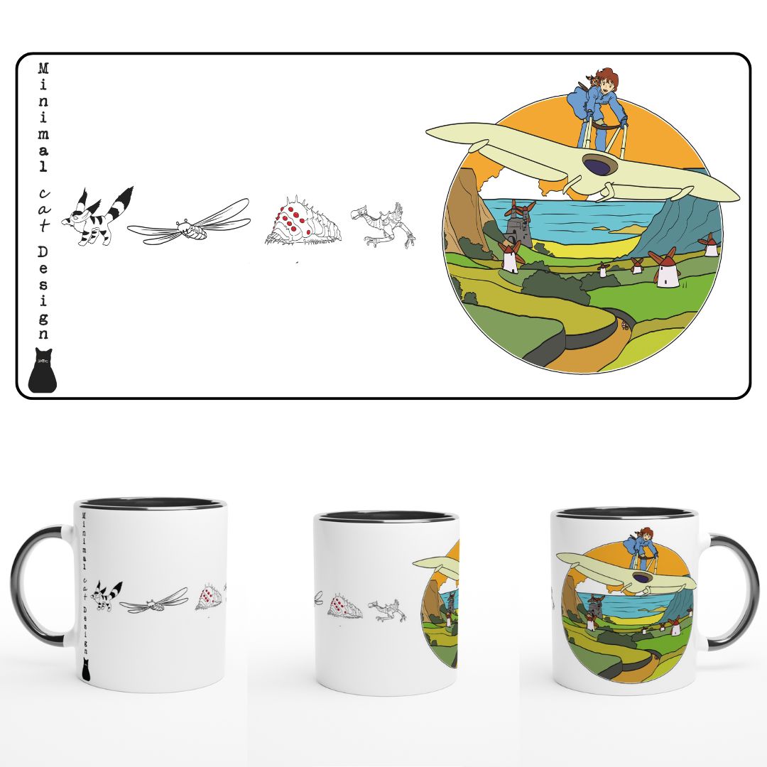 Naussica – Taza Artística | minimalcatdesign