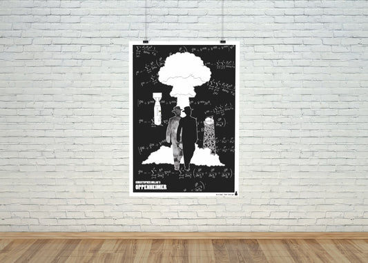 Oppenheimer – Poster Artístico pared ladrillo | minimalcatdesign