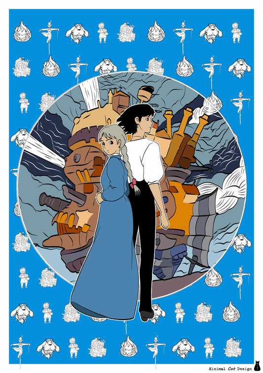 Póster Artístico – Howl’s Moving Castle (2004) de Hayao Miyazaki
