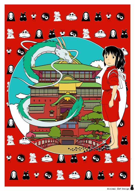 Póster Artístico – Spirited Away (2001) de Hayao Miyazaki