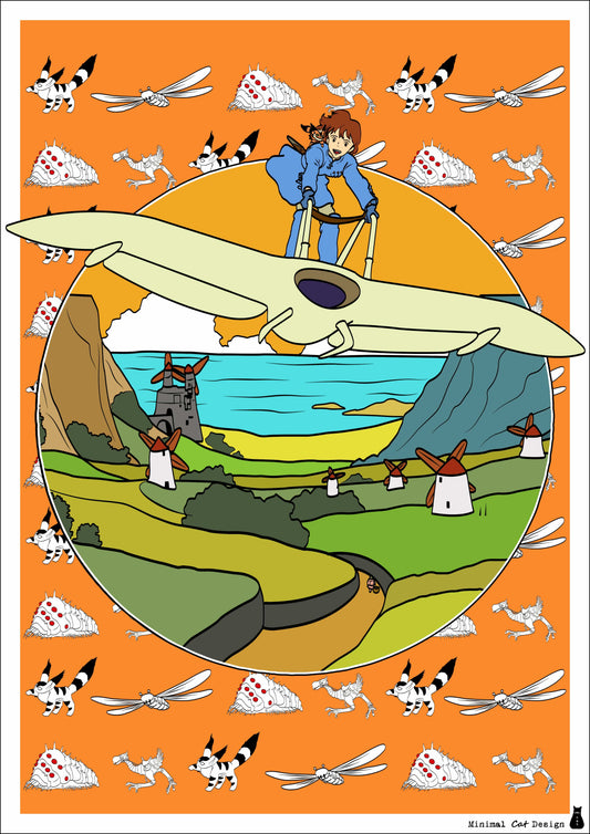 Póster Artístico – Nausicaä of the Valley of the Wind (1984) de Hayao Miyazaki