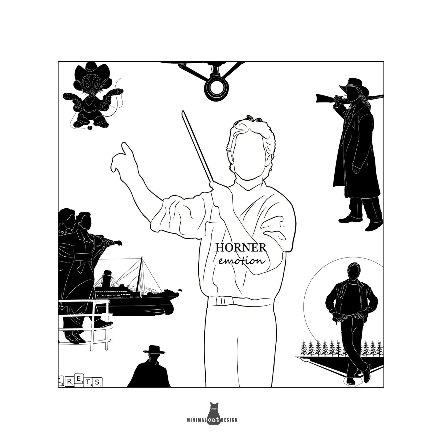 Póster Digital – James Horner de Minimalcatdesign