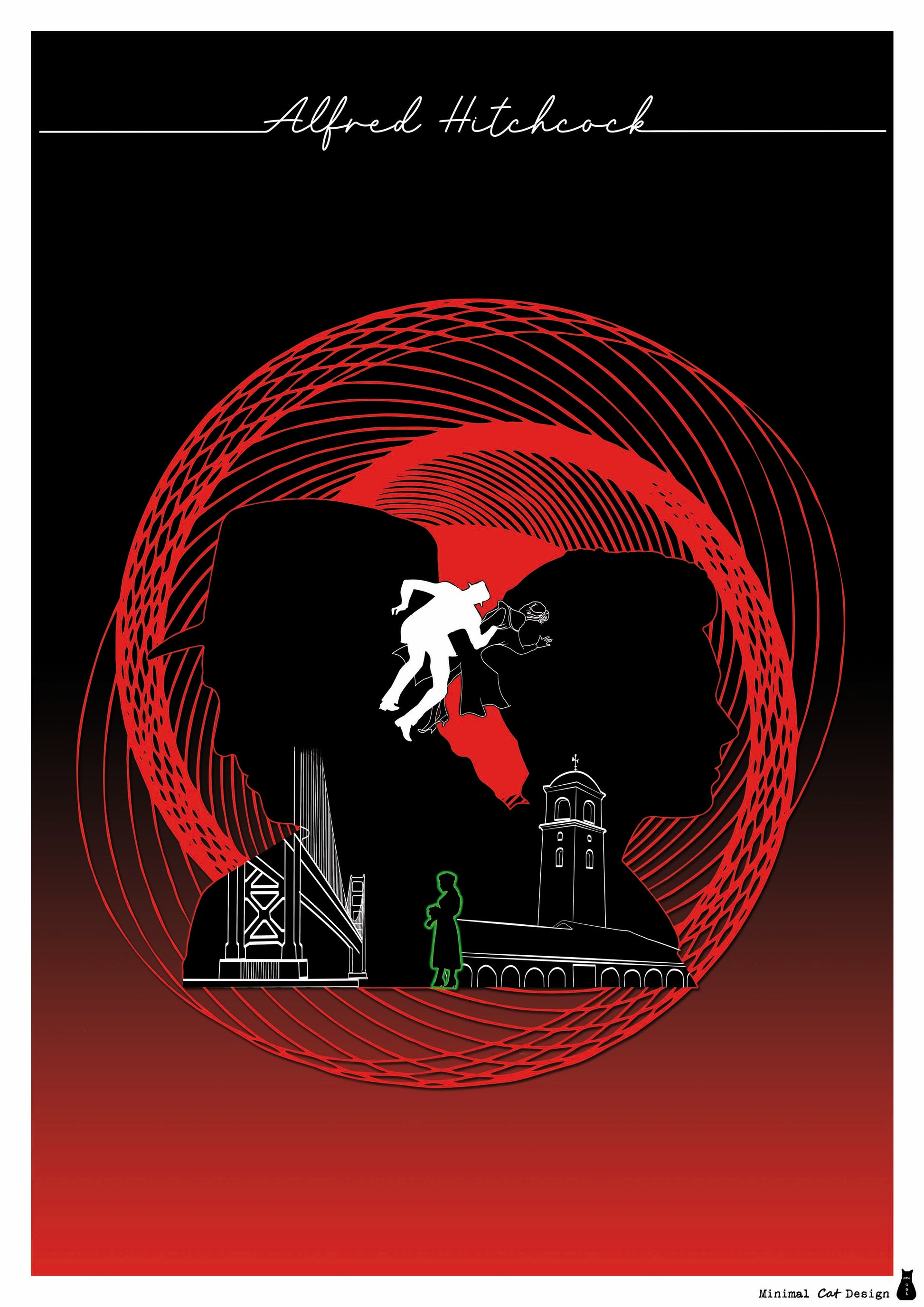 Vertigo – Poster Artístico Descarga Digital | minimalcatdesign