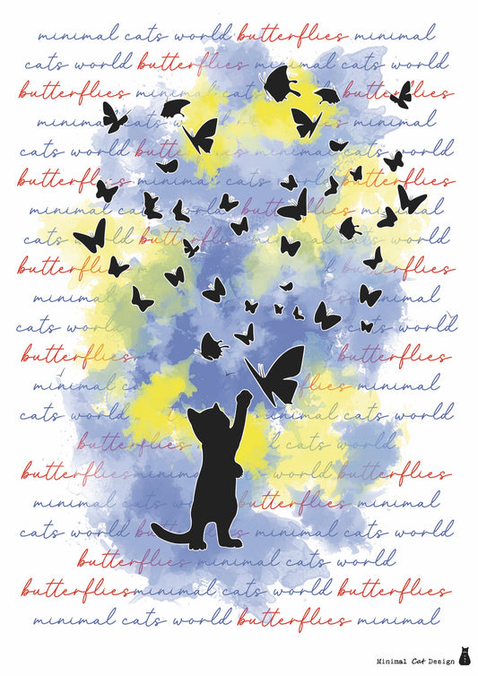 Póster Artístico – Butterflies de Minimalcatdesign