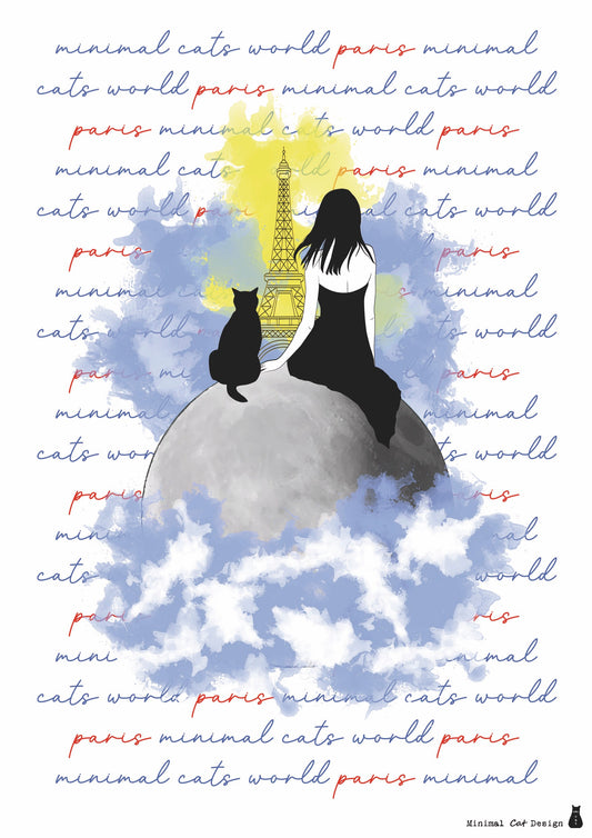 Póster Artístico – Chats Parisians de Minimalcatdesign