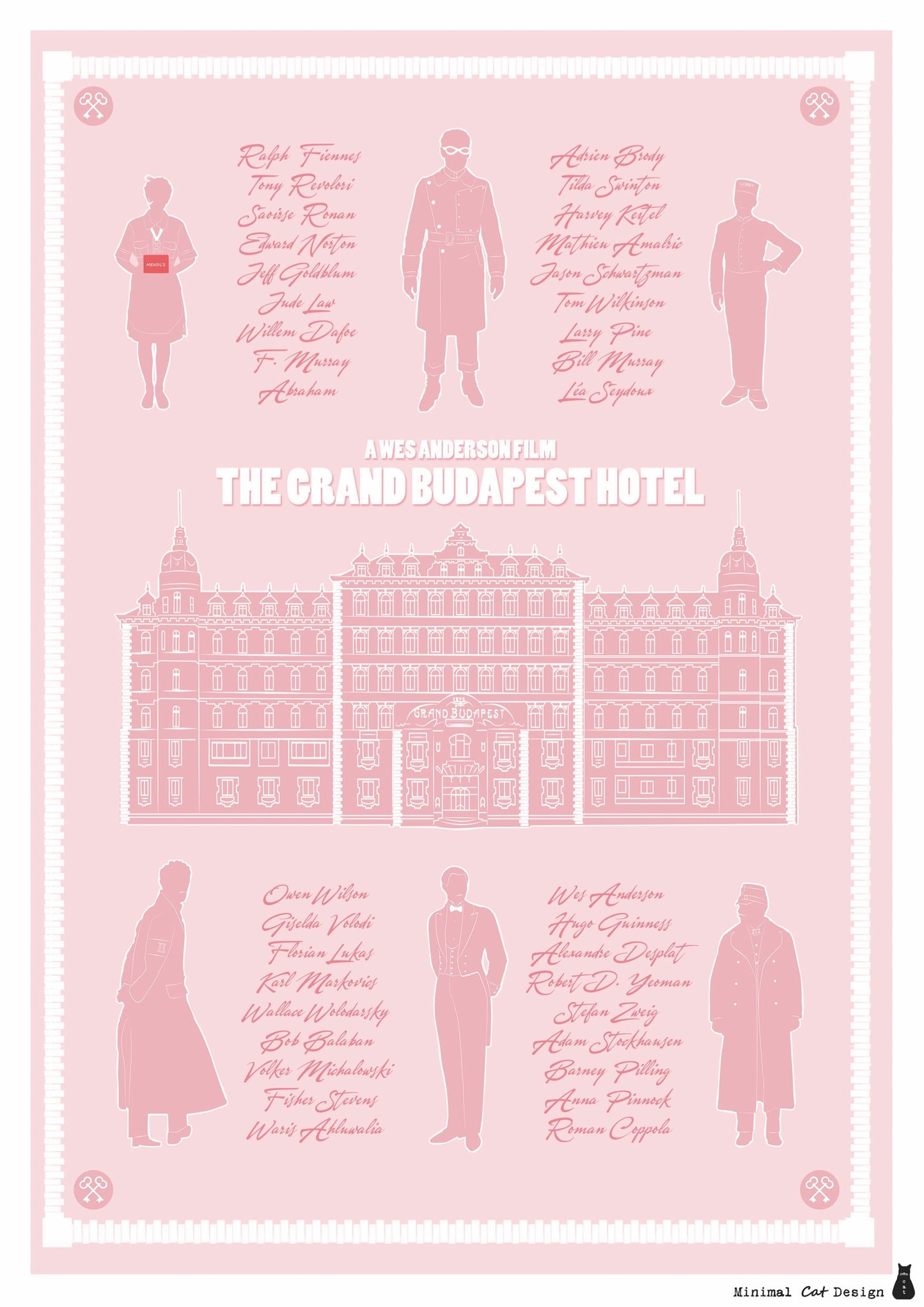 Póster Digital – The Grand Budapest Hotel de Minimalcatdesign