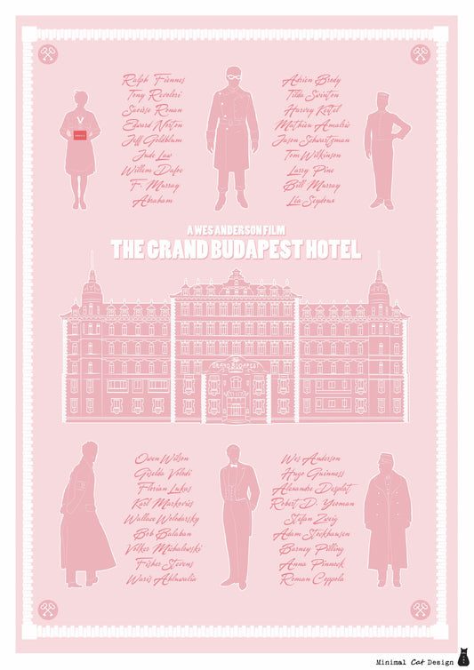 Póster Digital – The Grand Budapest Hotel de Minimalcatdesign