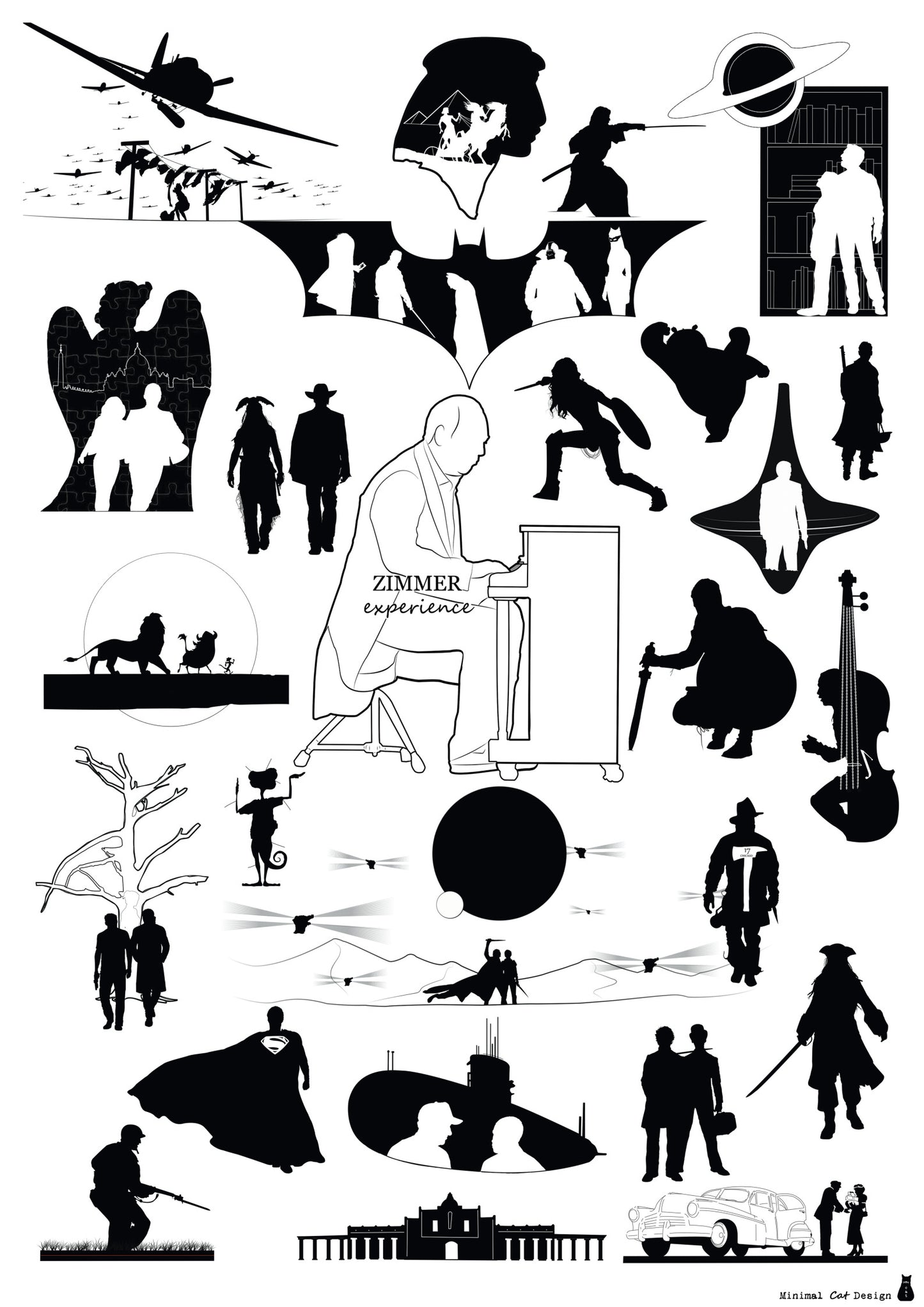 Poster musica y cine | Hans Zimmer | minimalcatdesign