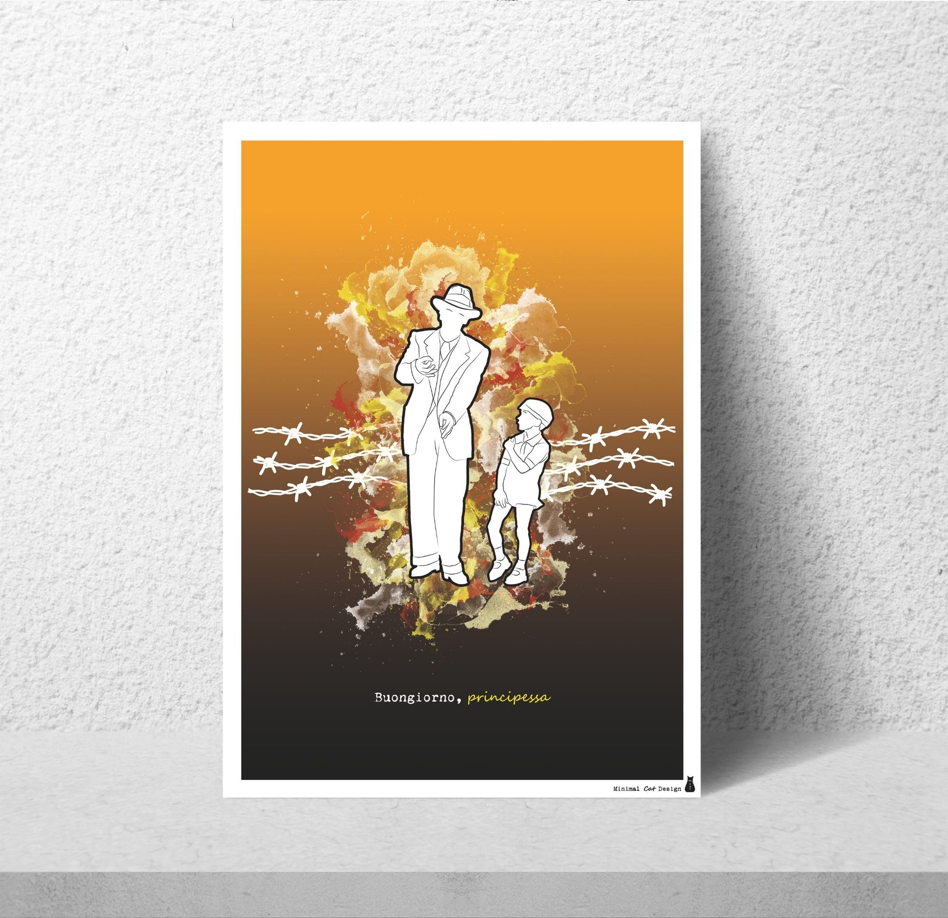 Póster  – Life is Beautiful | minimalcatdesign