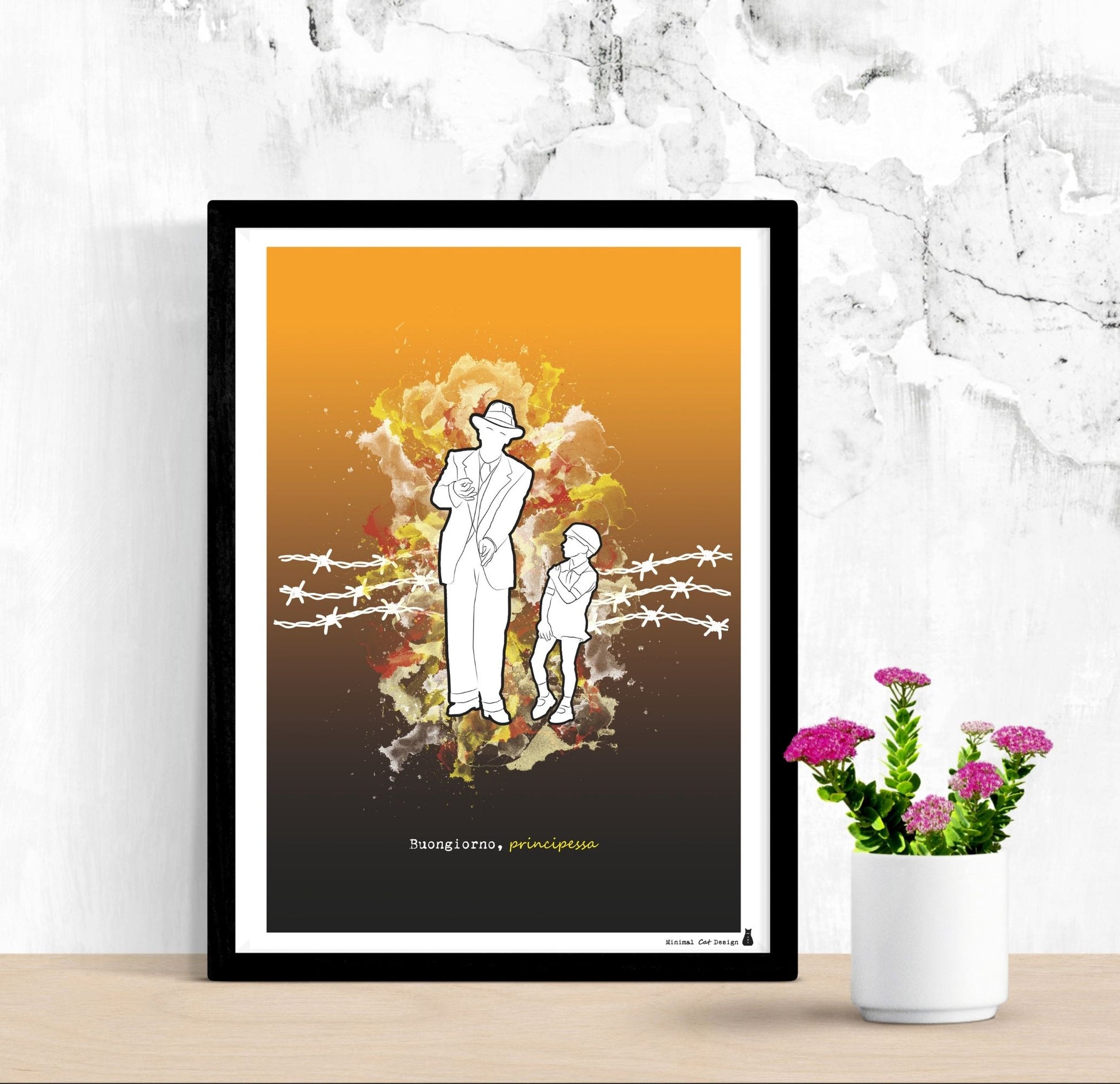 Póster  – Life is Beautiful | minimalcatdesign