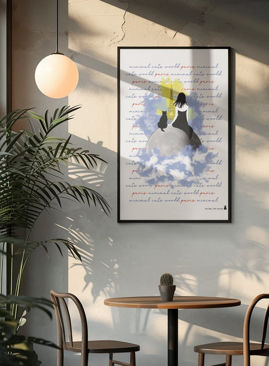 Póster Artístico – Chats Parisians de Minimalcatdesign