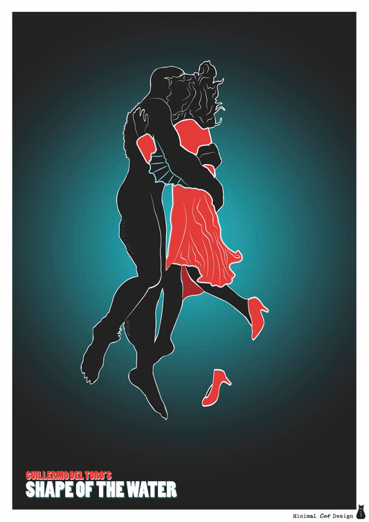 Póster Digital – The Shape of Water de Minimalcatdesign