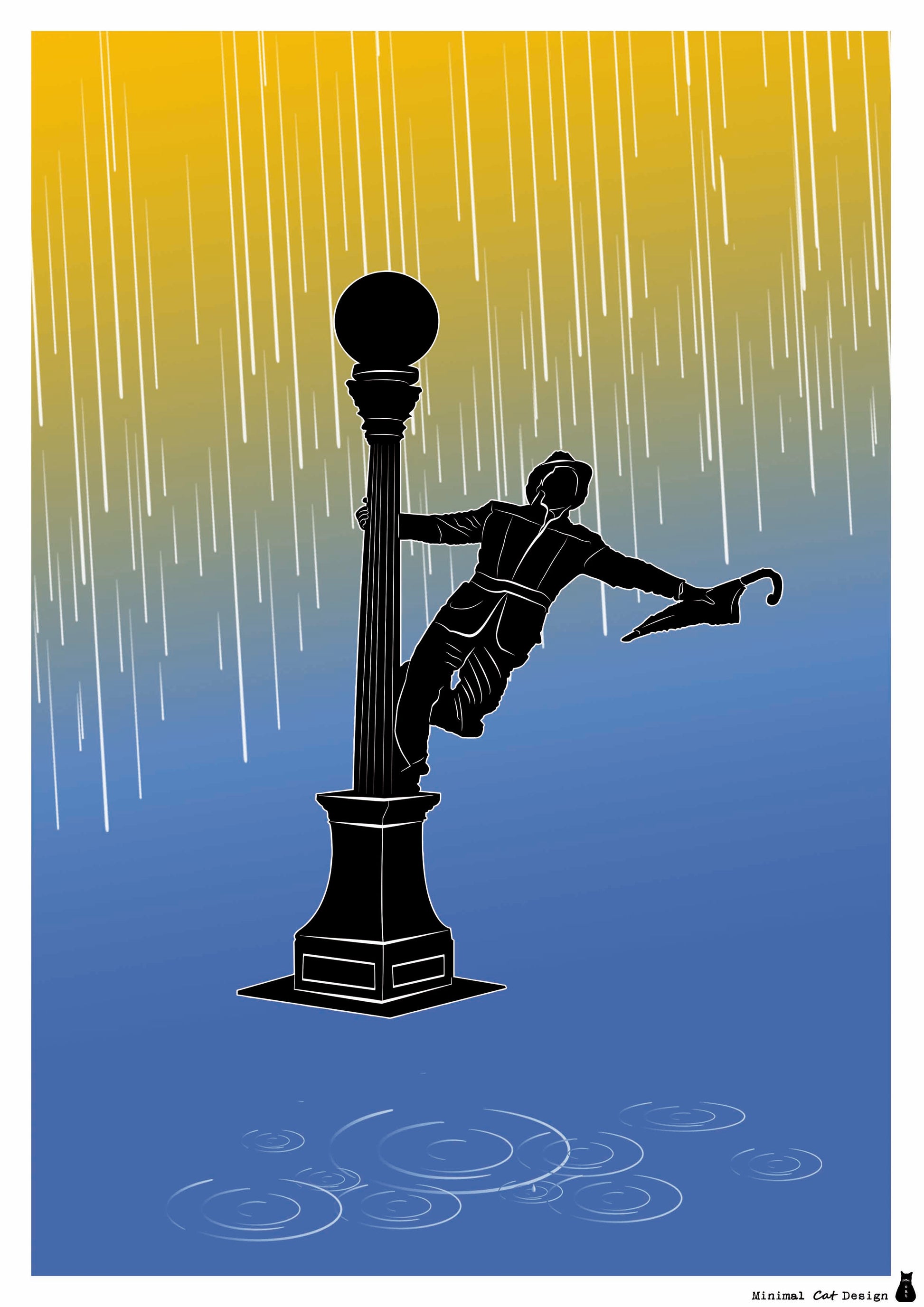 Singin in the rain – Poster Artístico | minimalcatdesign